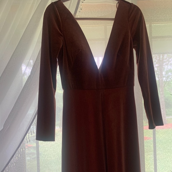 Jenny Yoo Malia Long Sleeve in English Rose - Picture 3 of 6